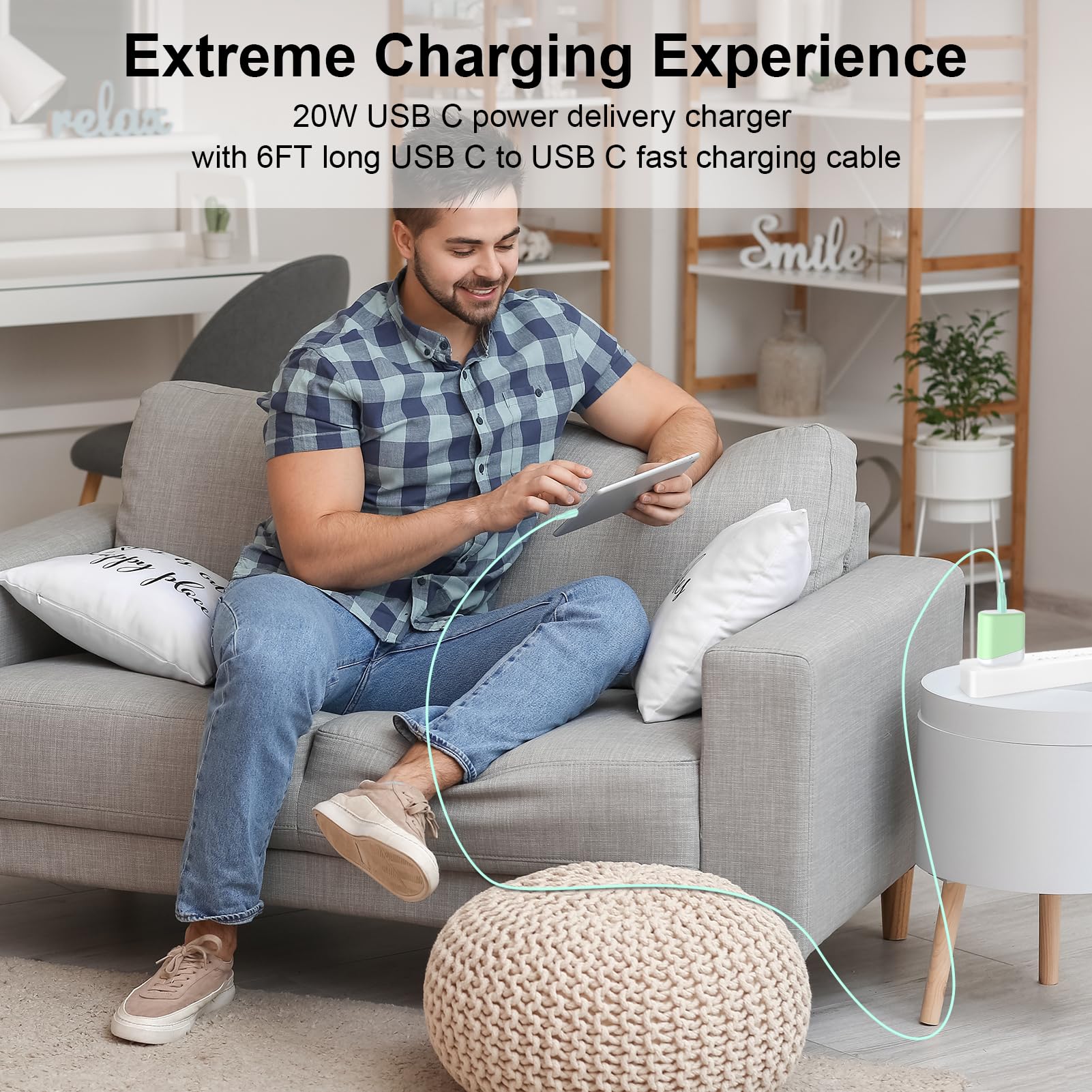 Fast Iphone 16 Charger For Iphone 16 15 Pro Max/15 Pro/15 Plus/15,Ipad Pro Air Mini,6Ft Usb C To C Charging Cable For Samsung Ga